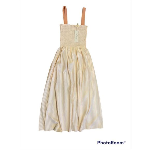 Petersyn Cherish Striped Midi Beach Melon Dress Size XS - Picture 3 of 9